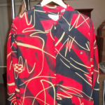 nother pic of the SUPER crazy VIRGOLA UOMO red black and gold VIRGOLA UOMO shirt that I didn't get
